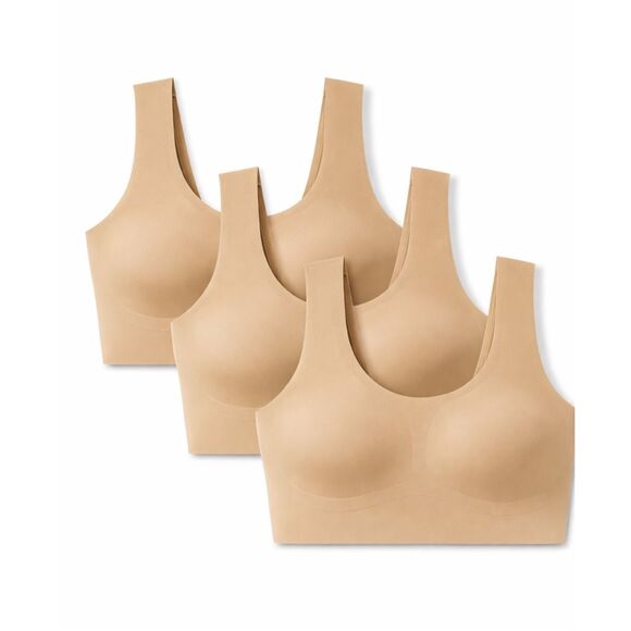 True & Co. Other - Lot of 3 True & co scoop bras nude wireless women's sz Large NEW